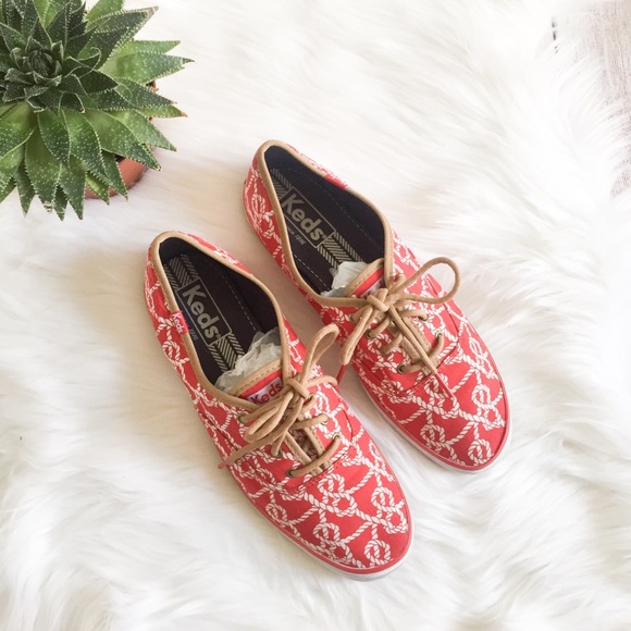 Keds Shoes - Keds Red Champion Knot Sneakers